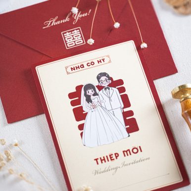 Thiệp cưới Chibi