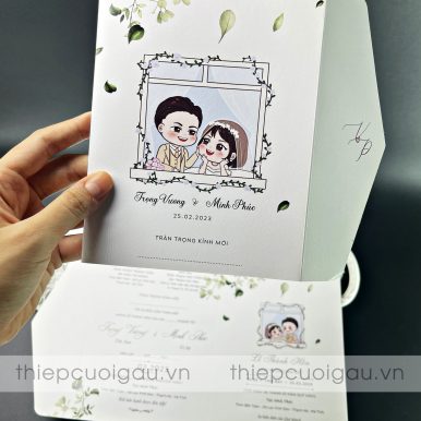 Thiệp cưới Chibi