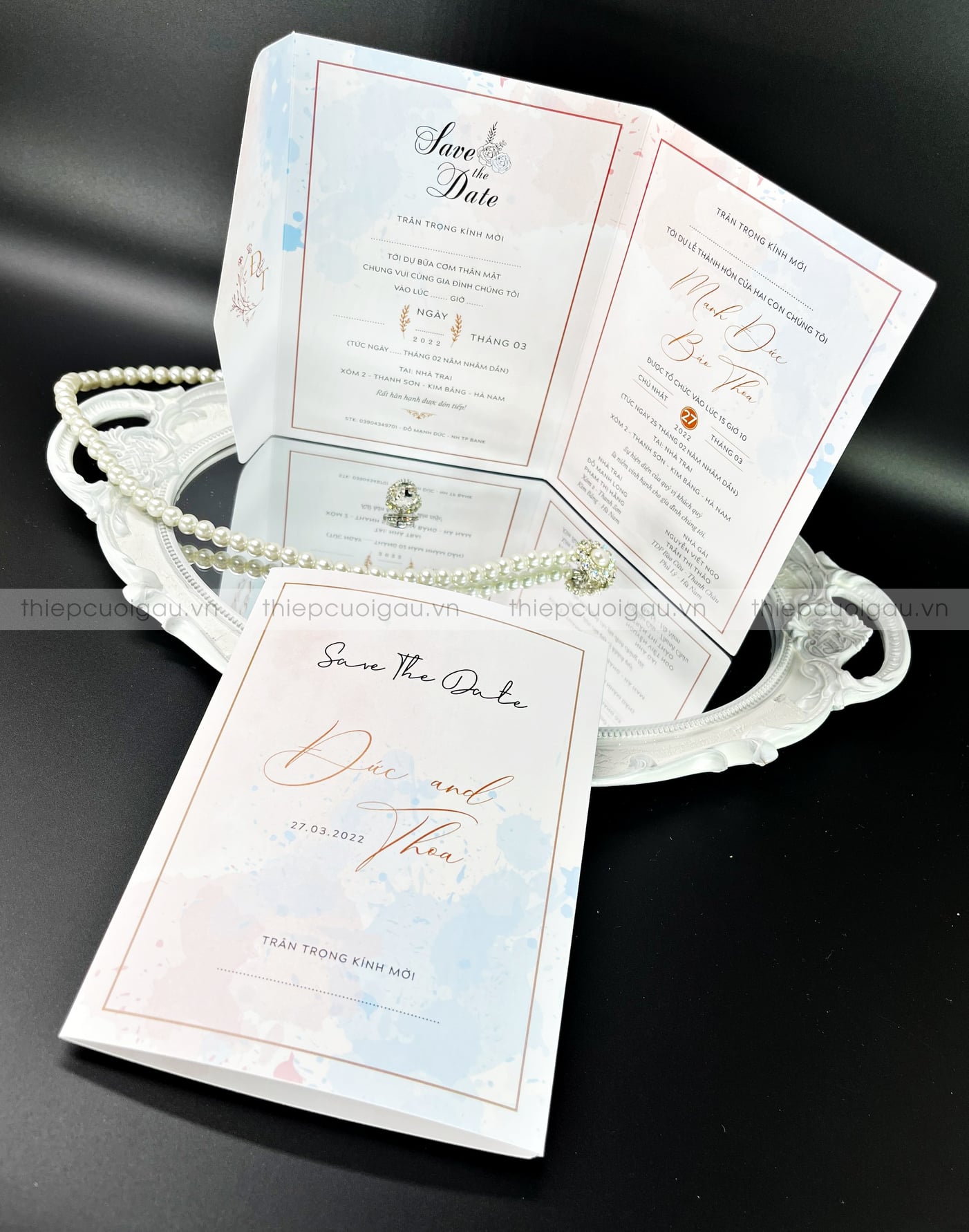 Thiệp cưới Flora Paint0