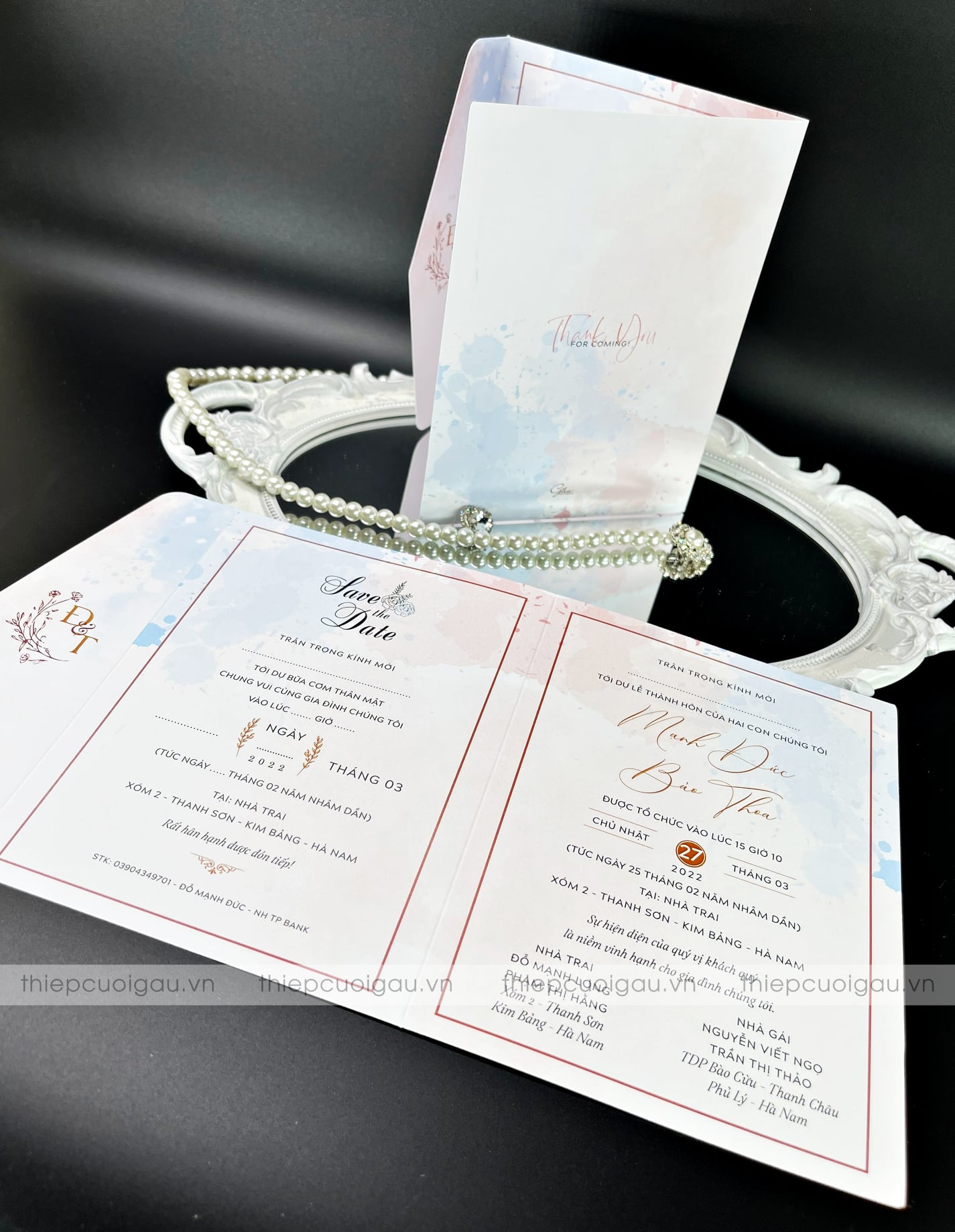 Thiệp cưới Flora Paint4