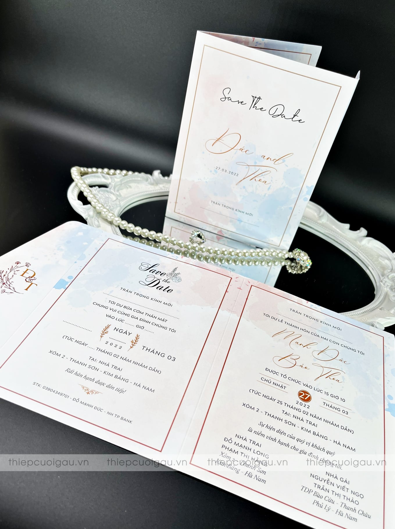 Thiệp cưới Flora Paint3