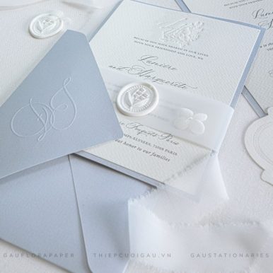 Thiệp cưới Xanh Pastel