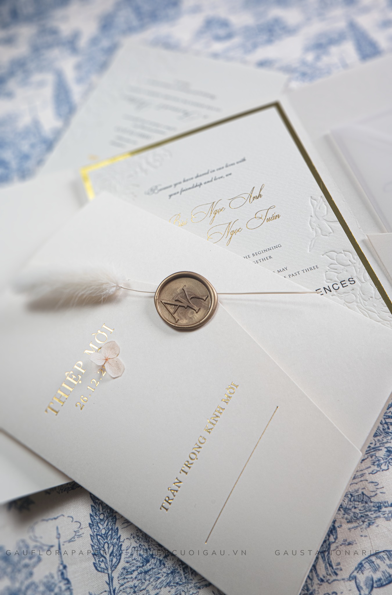 Thiệp cưới Lustre Promise0